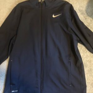 Nike dri-fit navy blue athletic rain jacket in like new condition